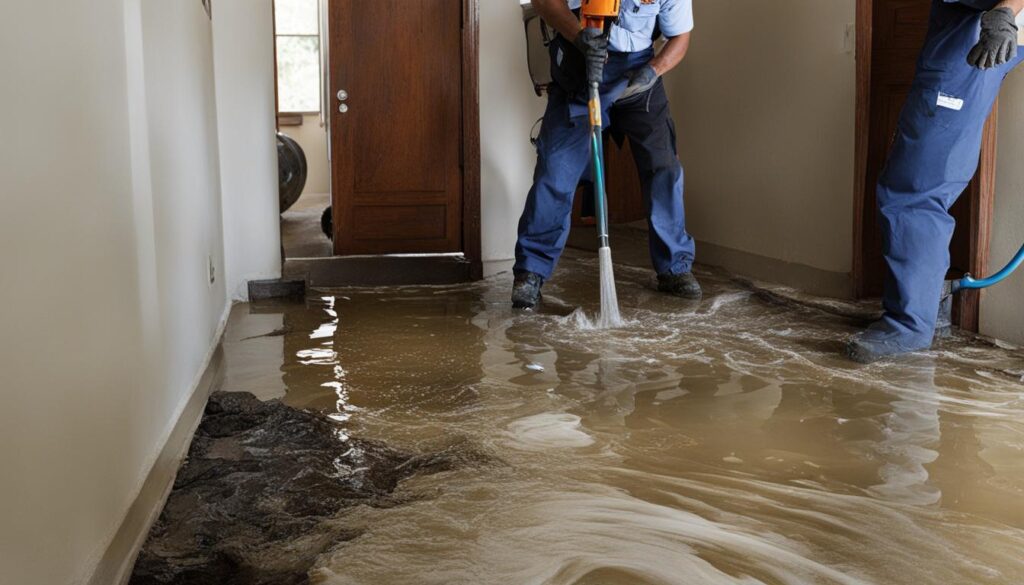 burst pipe water damage clean up and repair